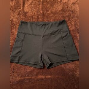 Women's Black bike Shorts.